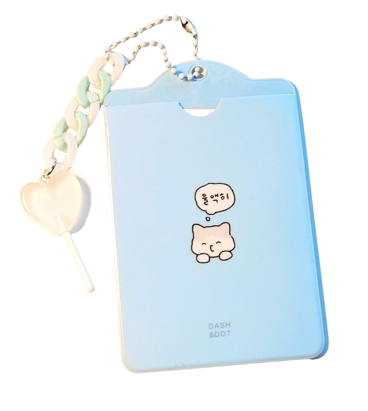Photocard holder kawaii stile coreano retro con gattino e scritte