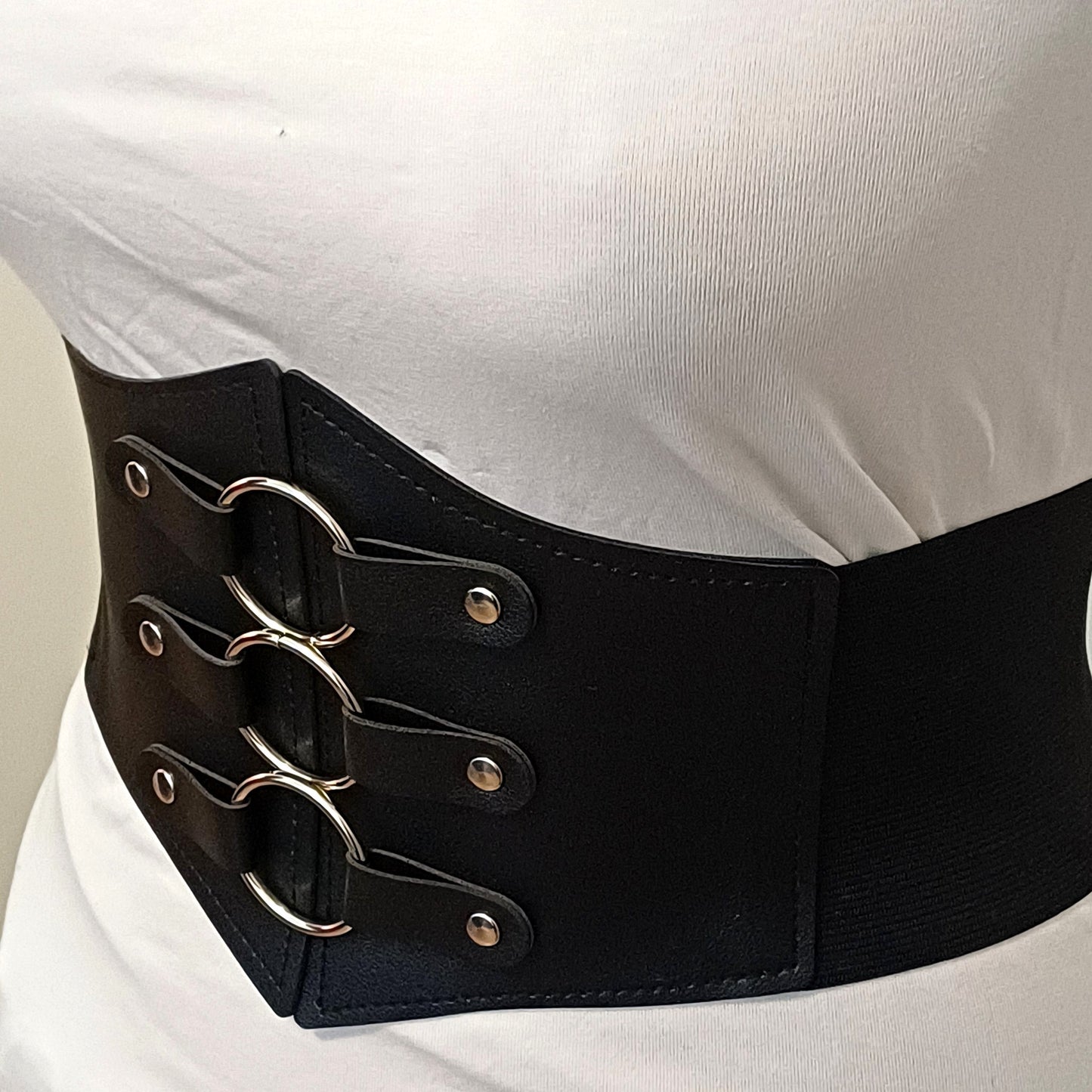 Corsetto Cintura Goth con Anelli